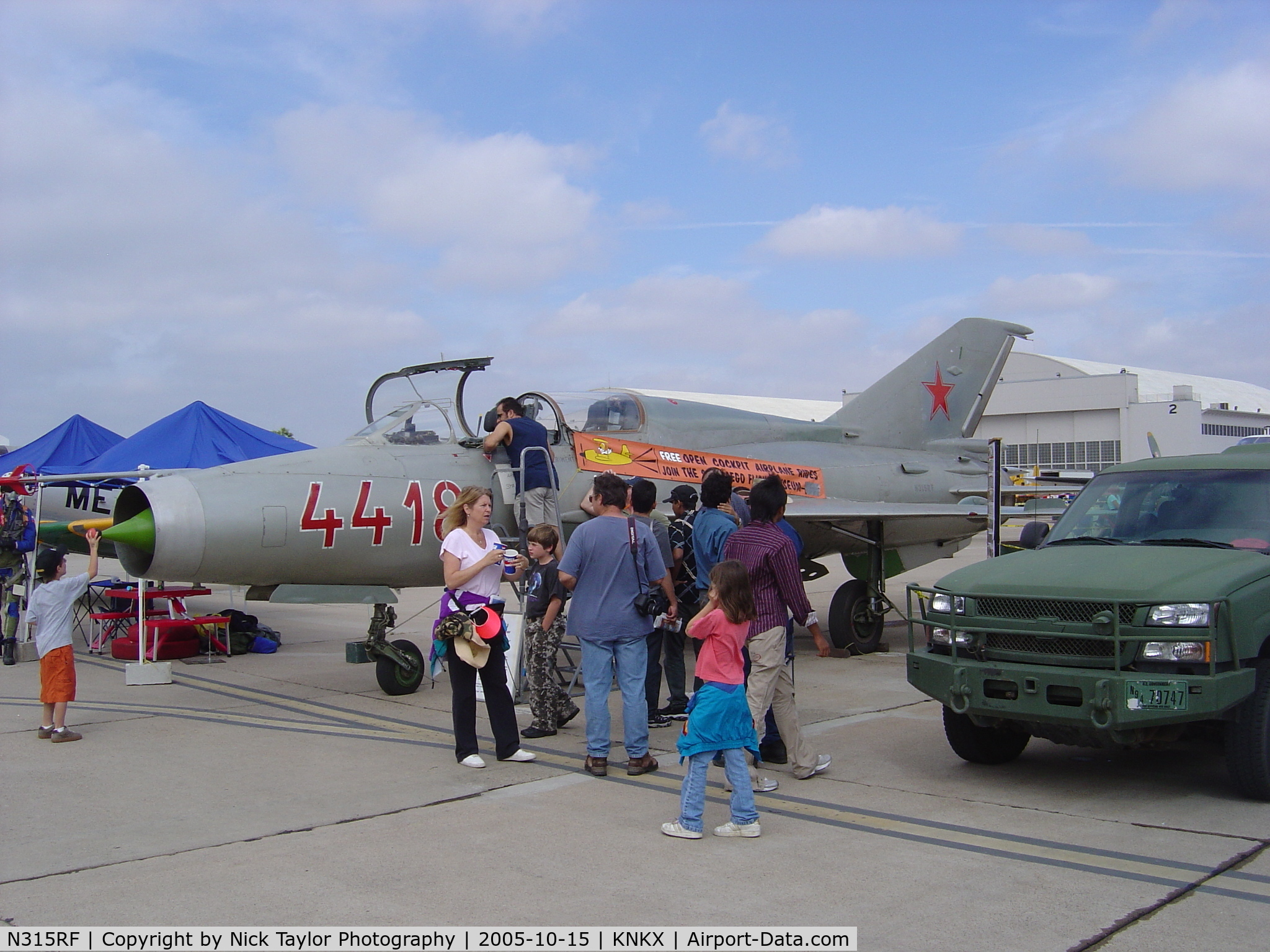 N315RF, 1967 Mikoyan-Gurevich MiG-21U-600 C/N 664418, On display at the 05' MCAS Miramar Airshow
