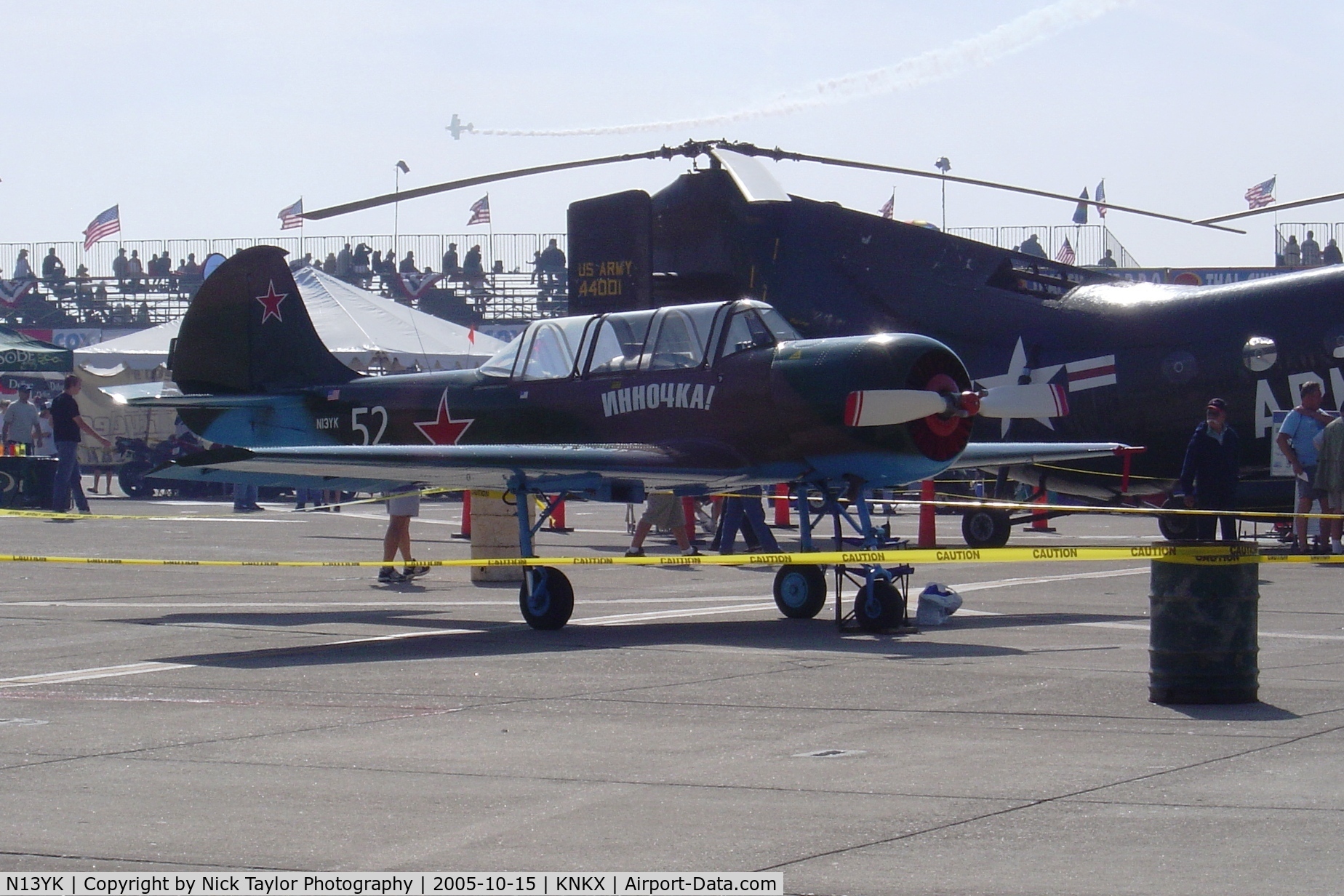 N13YK, 1993 Yakovlev Yak-52 C/N 9311611, On display at the 2005 MCAS Miramar Airshow.