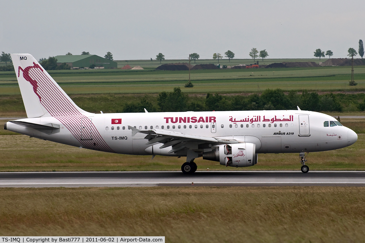 TS-IMQ, 2007 Airbus A319-112 C/N 3096, Tunisair @VIE