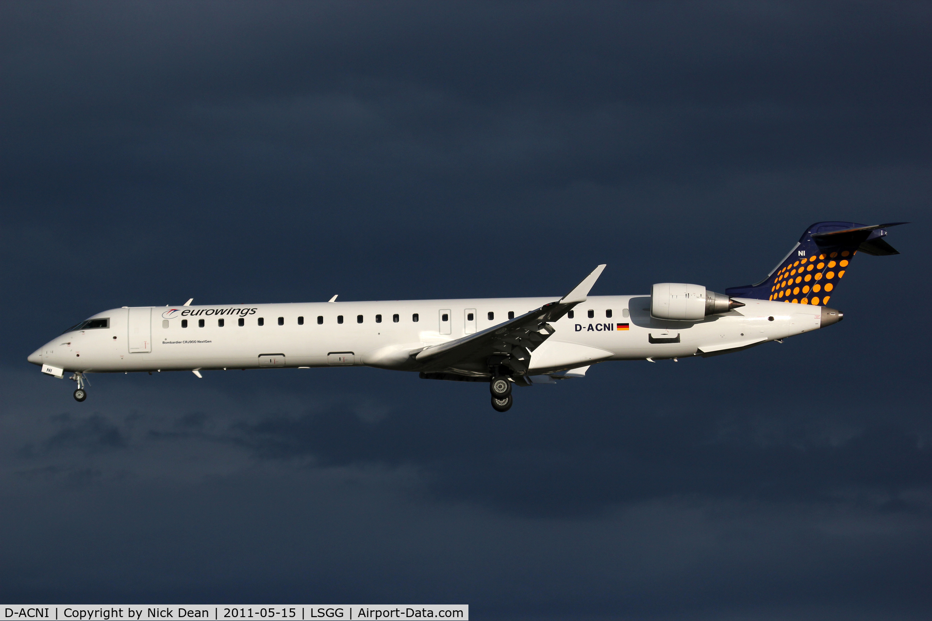 D-ACNI, 2009 Bombardier CRJ-900 NG (CL-600-2D24) C/N 15248, LSGG/GVA