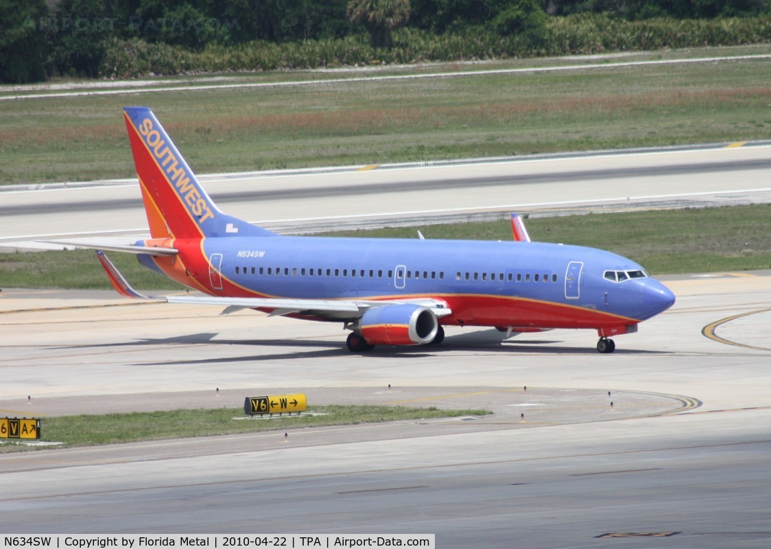 N634SW, 1996 Boeing 737-3H4 C/N 27937, Southwest 737