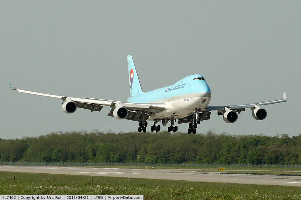 HL7462, 1997 Boeing 747-4B5F/SCD C/N 26406, twice a week Korean Air is flying Incheon - Amsterdam - Basel - Incheon