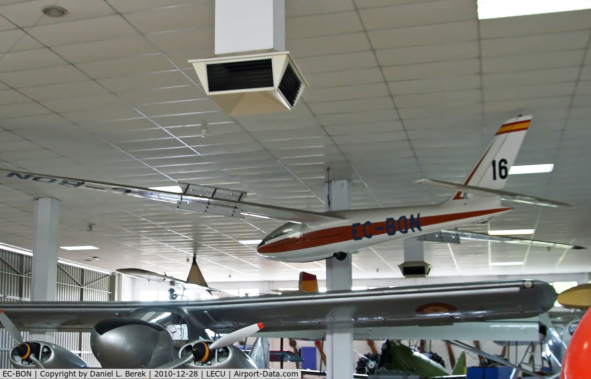 EC-BON, PZL-Bielsko SZD-24-4A Foka 4 C/N W-367, On display at the Museo del Aire, Cuatro Vientos.  No construction number is available for this airframe.