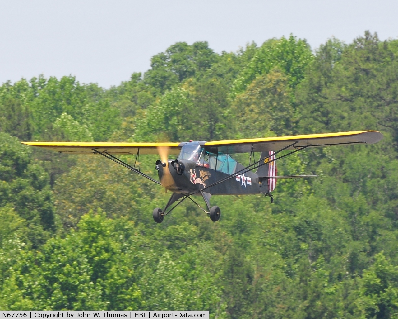 N67756, 1942 Aeronca 0-58B Grasshopper C/N 058B-4582, NC Air Museum Fly-In (6-4-11)