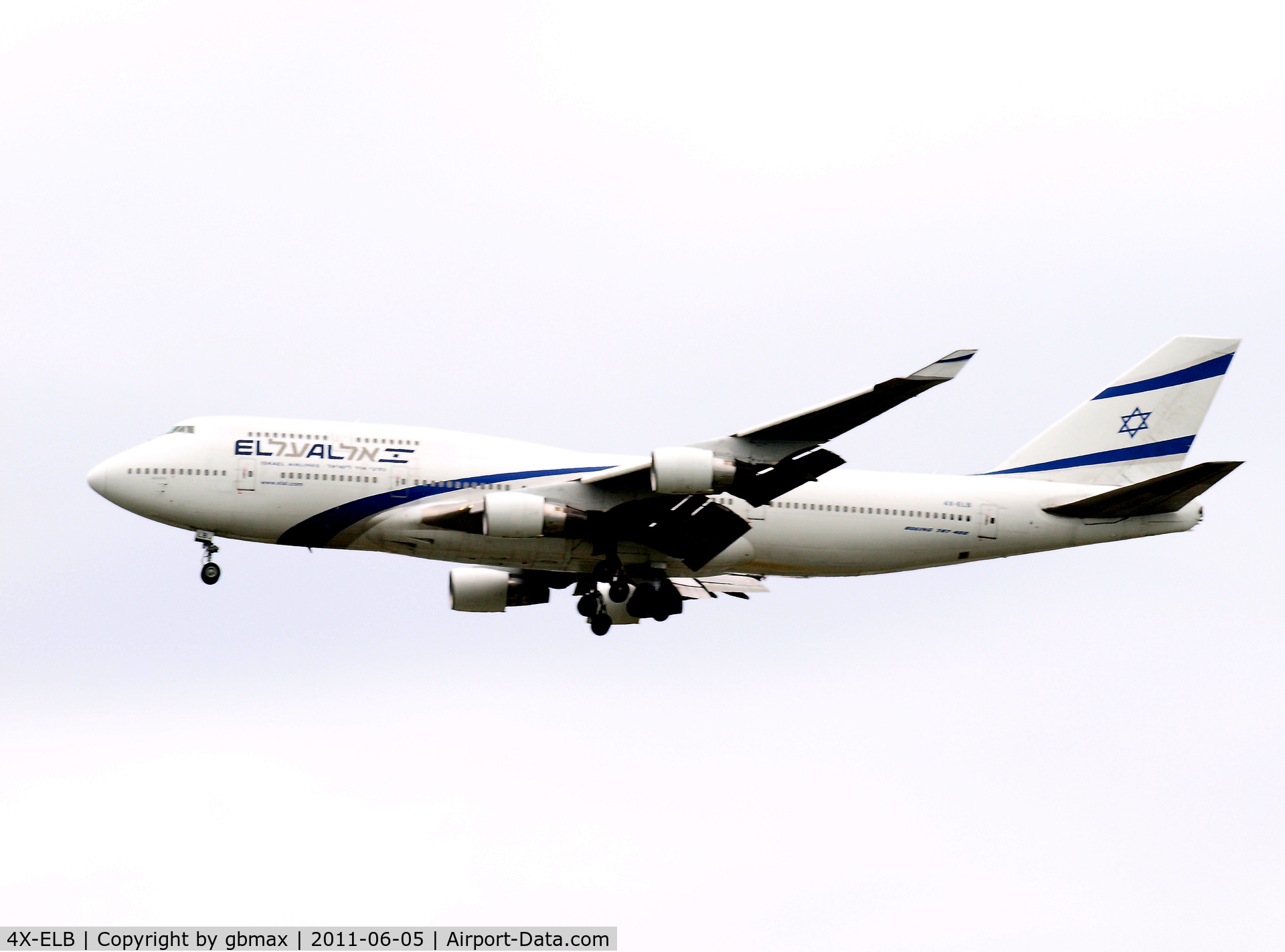 4X-ELB, 1994 Boeing 747-458 C/N 26056, Going to a landing at JFK
