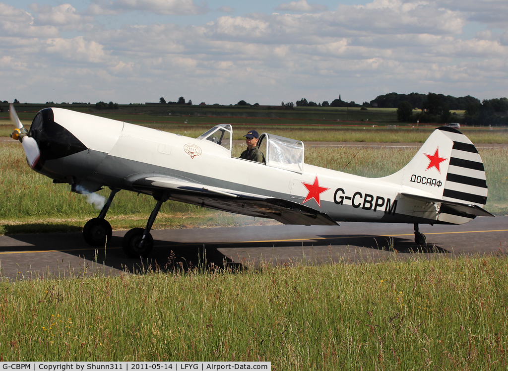 G-CBPM, 1981 Yakovlev Yak-50 C/N 812101, Taxiing to the refuelling area...