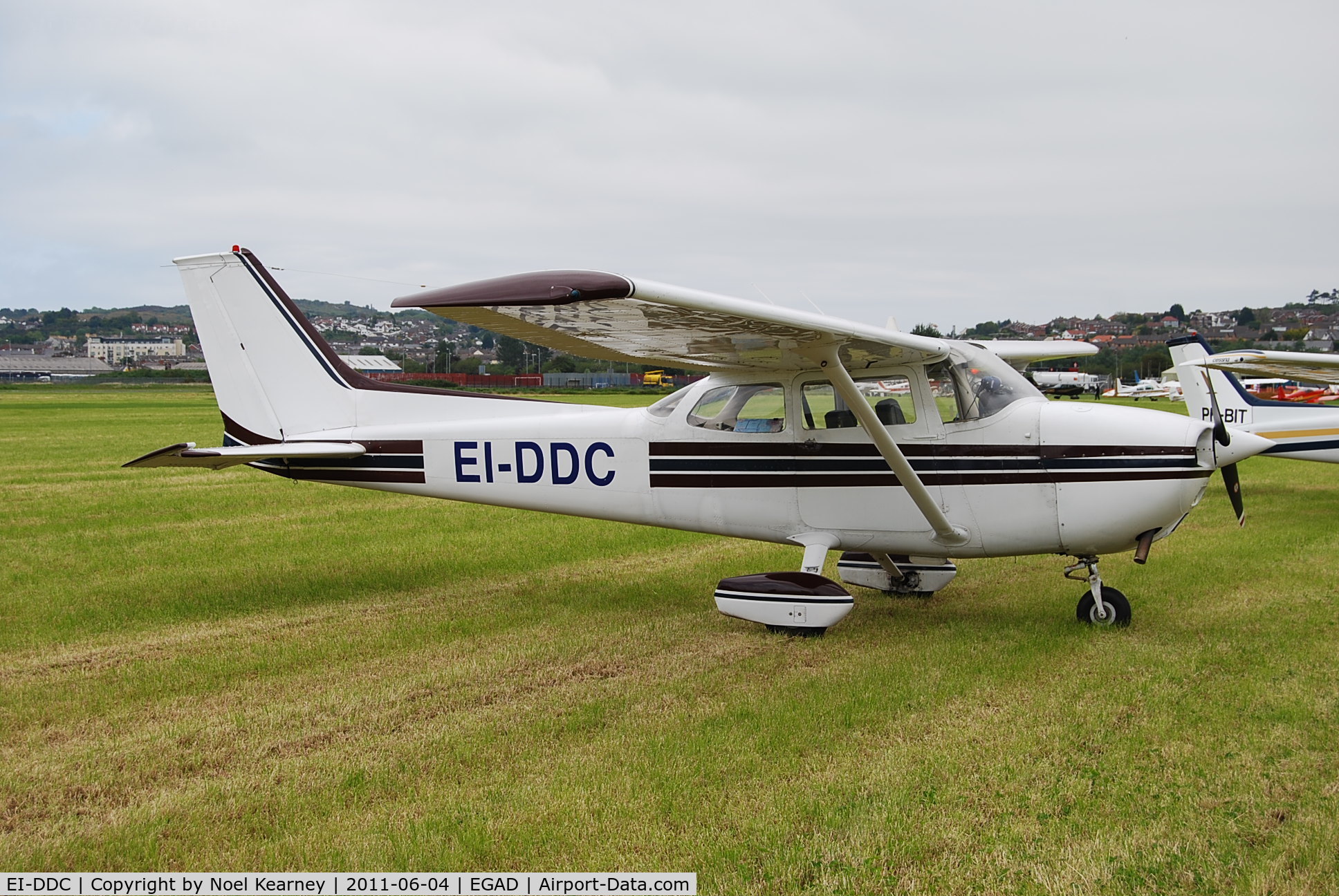 EI-DDC, Reims F172M Skyhawk C/N 1082, Parked in the display area at Newtownards Airfield.