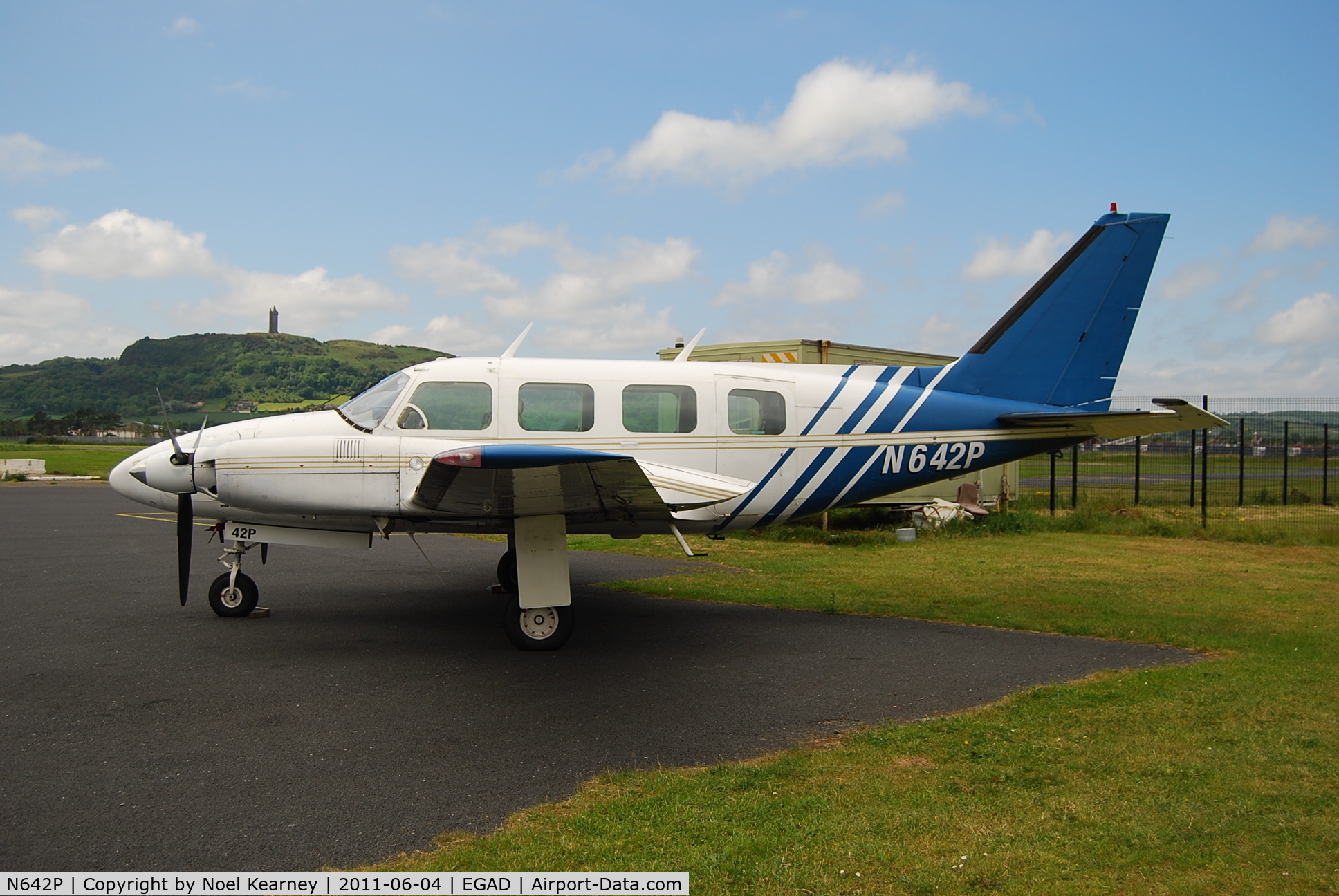 N642P, 1971 Piper PA-31-310 Navajo Navajo C/N 31-761, Parked on the apron at Newtownards Airfield.