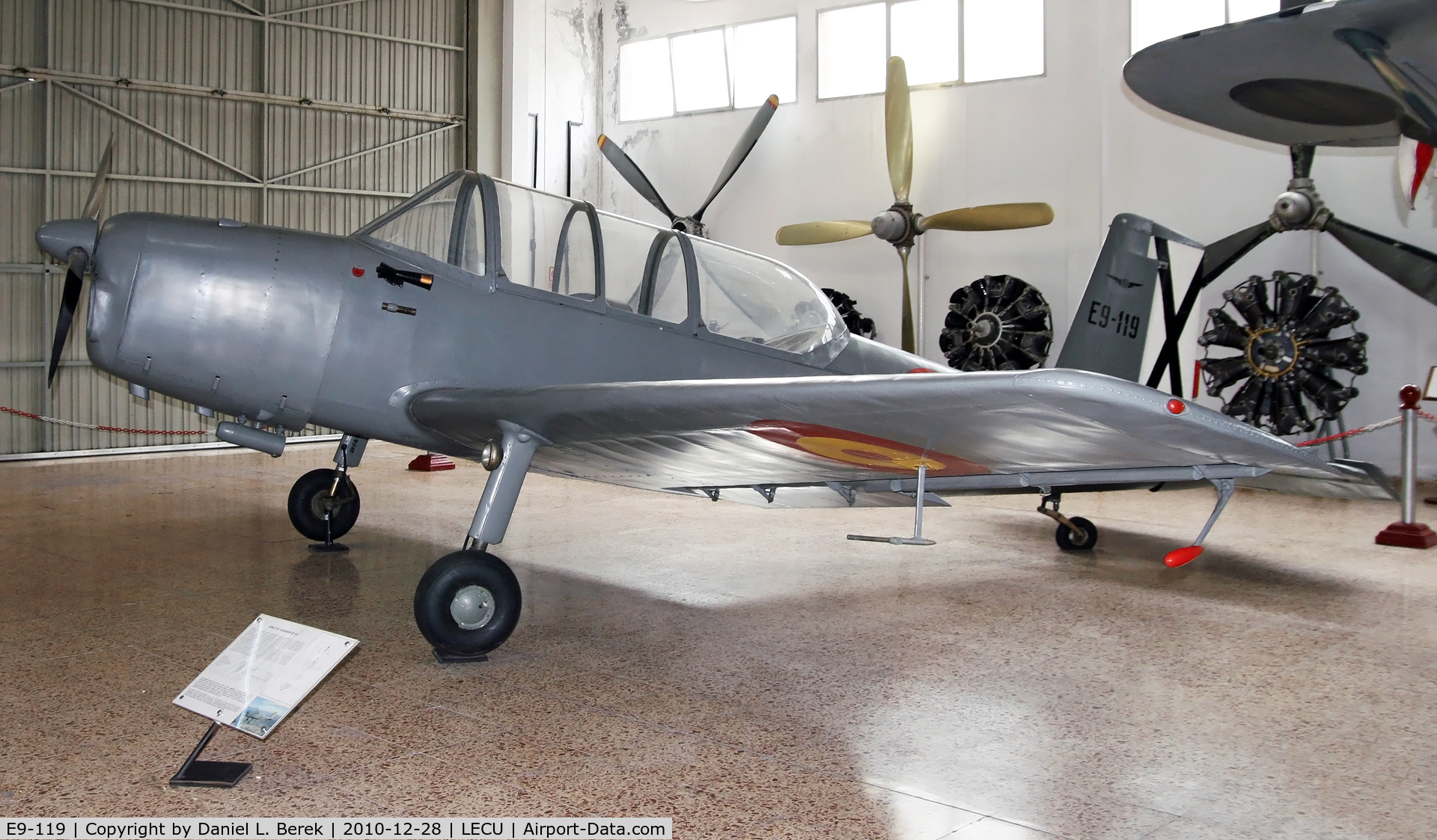 E9-119, AISA I-115 C/N 172, Another view of this unusual little Spanish trainer