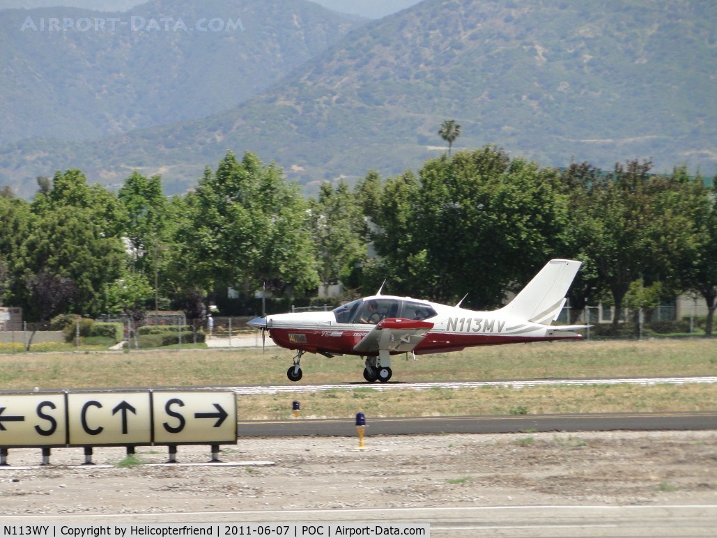 N113WY, 1974 Piper PA-28R-200 C/N 28R-7535055, Landing on runway 26L after Copter 12 landed at LA County helipads
