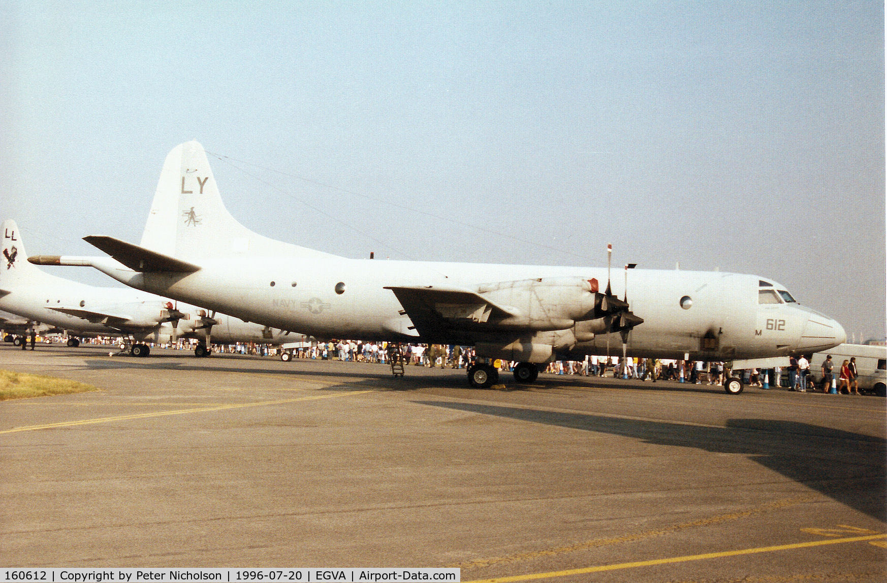 160612, Lockheed P-3C Orion C/N 285A-5663, P-3C Orion of Patrol Squadron VP-92 at Naval Air Station Brunswick on display at the 1996 Royal Intnl Air Tattoo at RAF Fairford.
