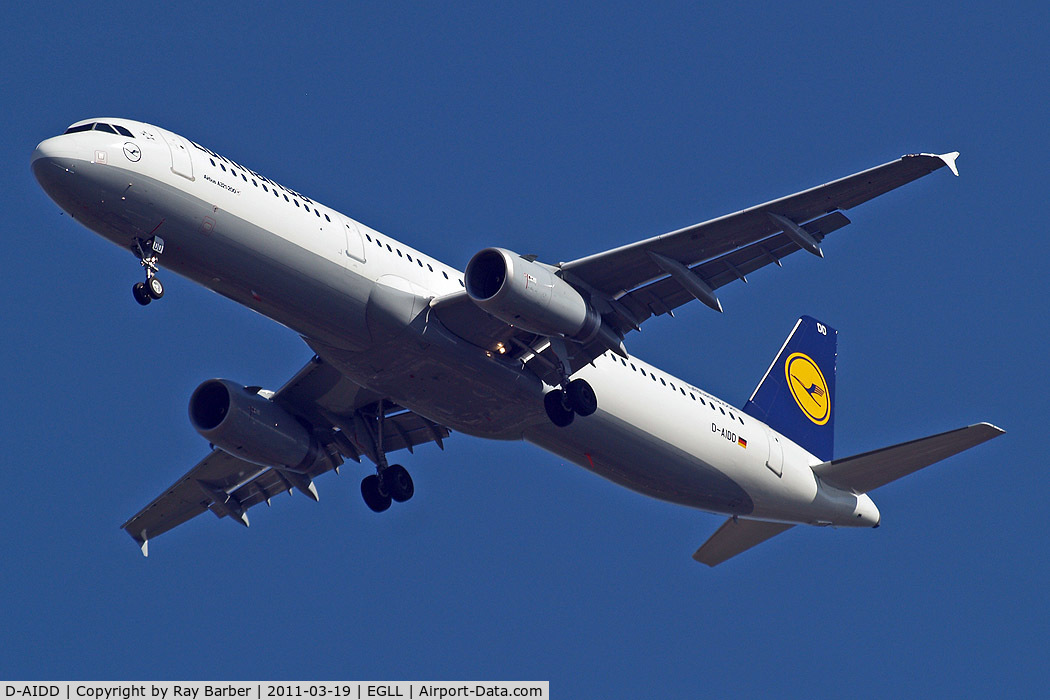 D-AIDD, 2010 Airbus A321-231 C/N 4585, Airbus A321-231 [4585] (Lufthansa) Home~G 19/03/2011