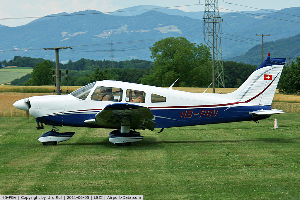HB-PBV, 1977 Piper PA-28-181 Archer II C/N 28-779056, short visit at Schupfart-Airfield