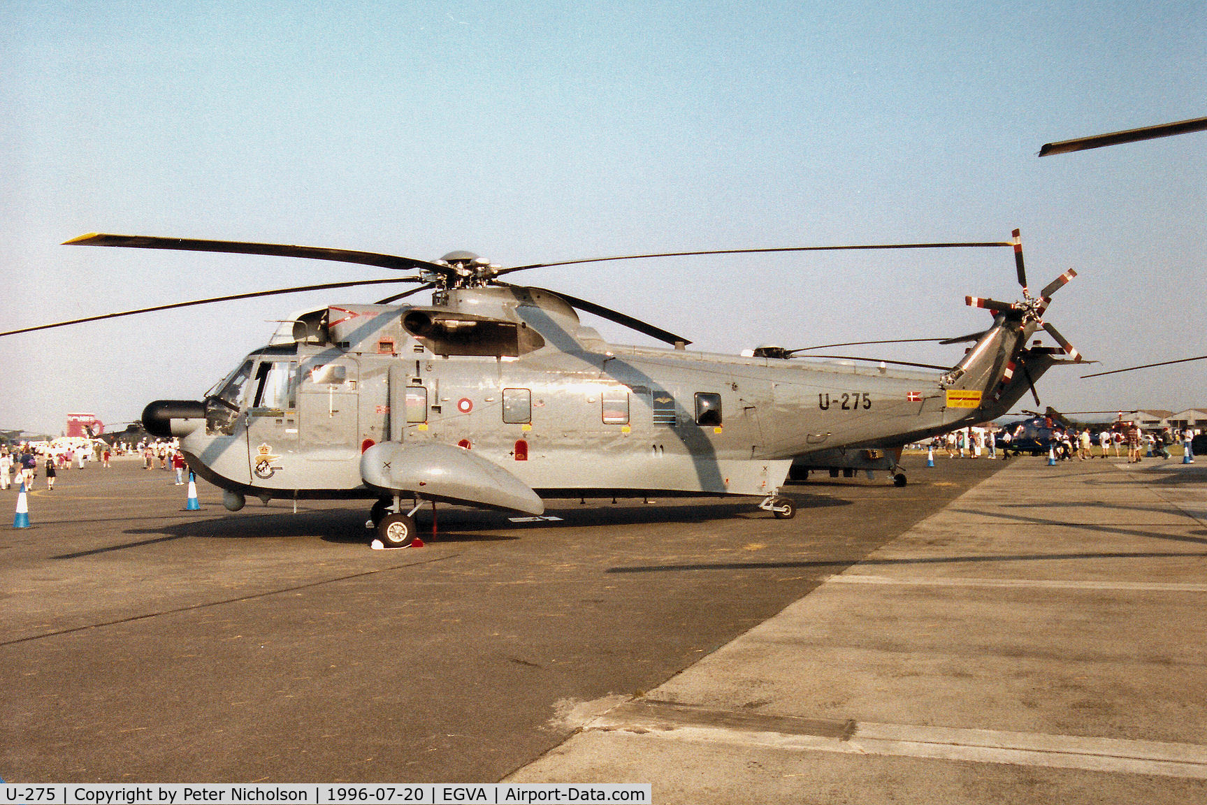 U-275, Sikorsky S-61A C/N 61275, S-16A Sea King of Eskradille 722 Royal Dansh Air Force based at Vaerlose on display at the 1996 Royal Intnl Air Tattoo at RAF Fairford.