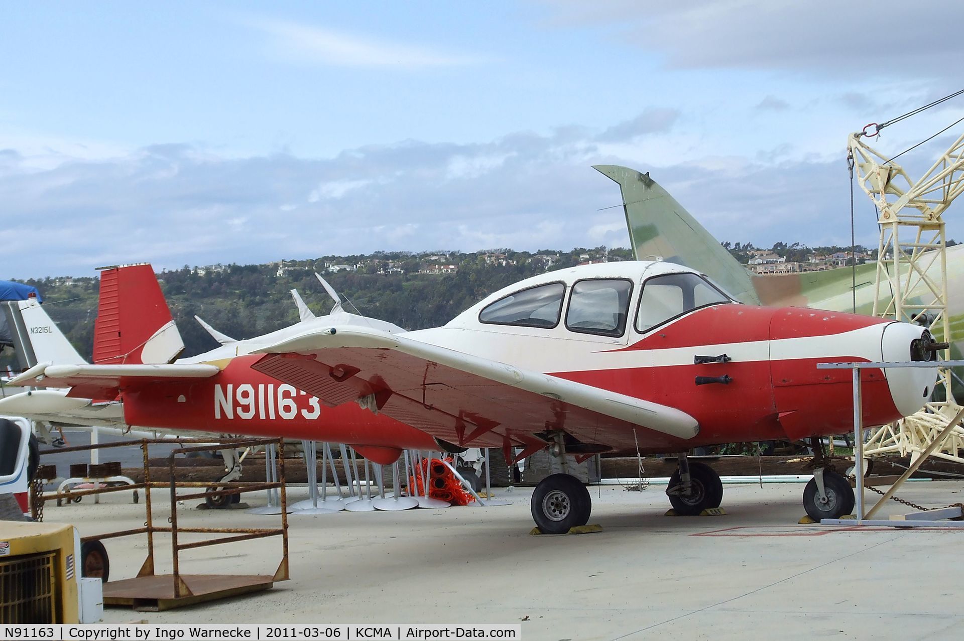 N91163, 1946 North American Navion C/N NAV-4-217, North American Navion at the Commemorative Air Force Southern California Wing's WW II Aviation Museum, Camarillo CA