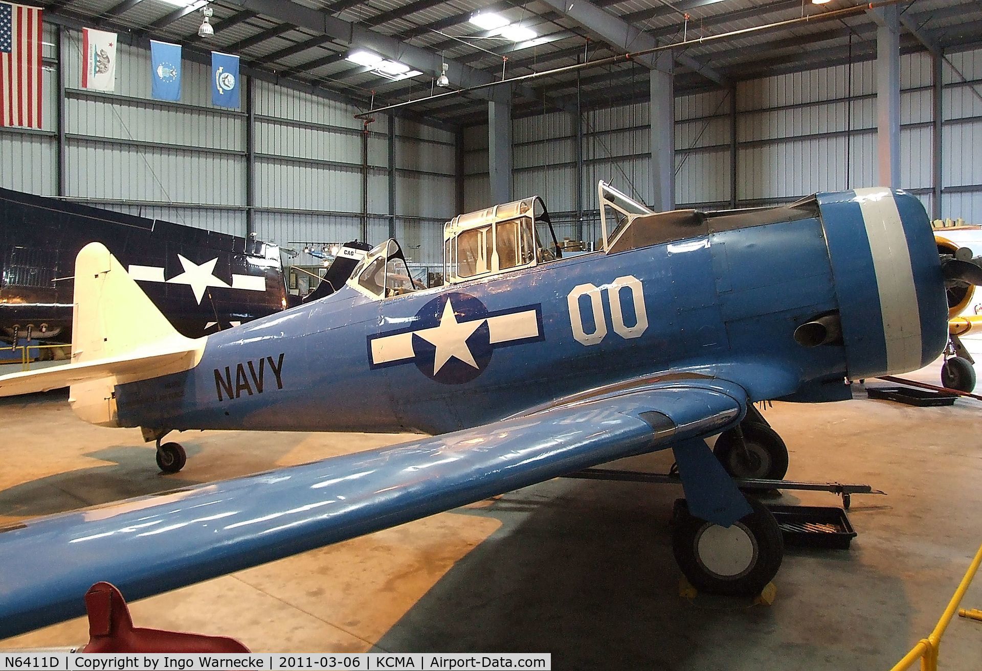 N6411D, 1942 North American SNJ-4 Texan C/N 88-10117, North American SNJ-4 Texan at the Commemorative Air Force Southern California Wing's WW II Aviation Museum, Camarillo CA