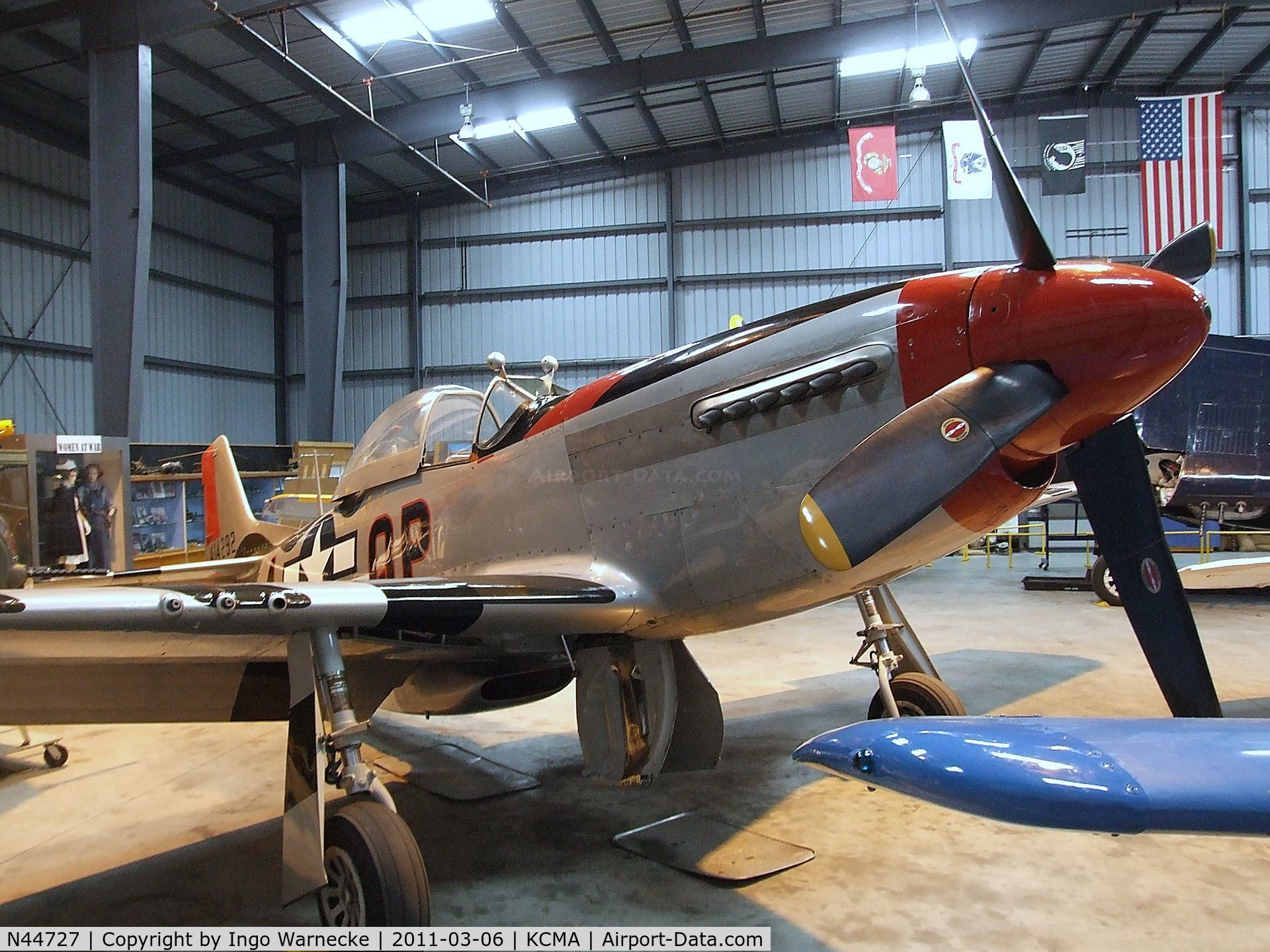 N44727, 1944 North American P-51D Mustang C/N 122-39198, North American P-51D Mustang at the Commemorative Air Force Southern California Wing's WW II Aviation Museum, Camarillo CA