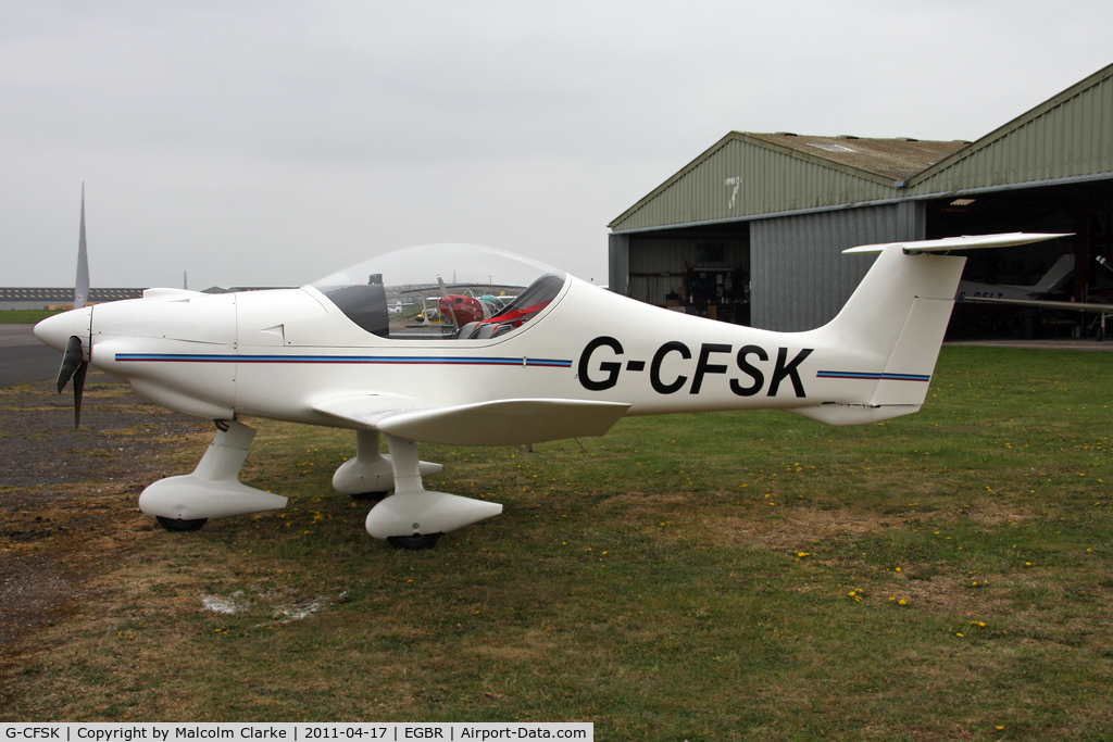 G-CFSK, 2009 Dyn'Aero MCR-01 C/N PFA 301-14704, Dyn'Aero MCR-01 at Breighton Airfield, UK in April 2011.