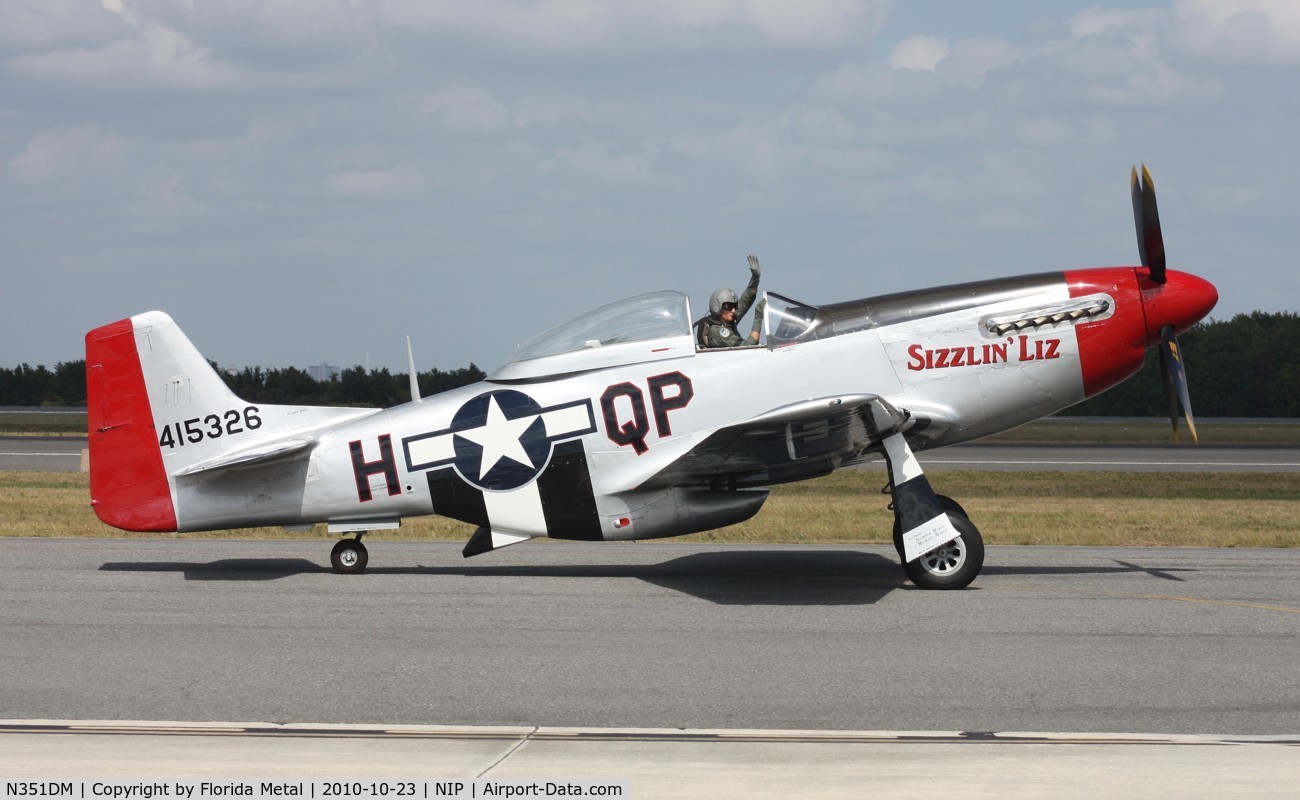 N351DM, 1944 North American P-51D Mustang C/N 122-40998 (44-74458), P-51 Sizzlin Liz