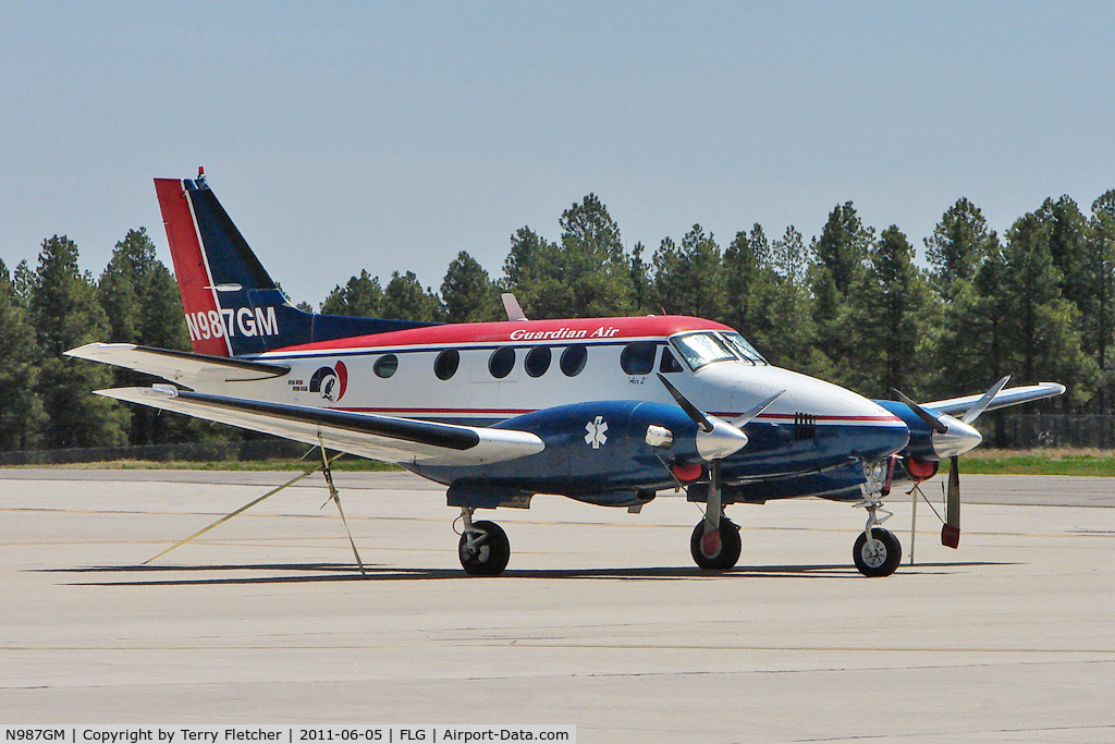 N987GM, 1973 Beech E-90 King Air C/N LW-65, 1973 Beech E-90, c/n: LW-65 at Flagstaff AZ