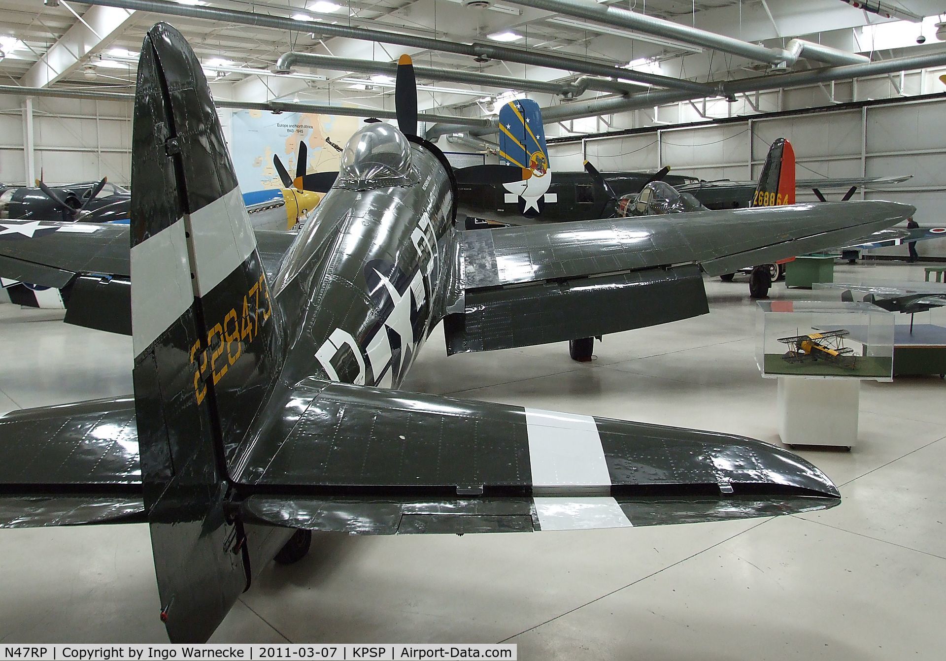 N47RP, 1945 Republic P-47D Thunderbolt C/N 399-55744, Republic P-47D Thunderbolt at the Palm Springs Air Museum, Palm Springs CA