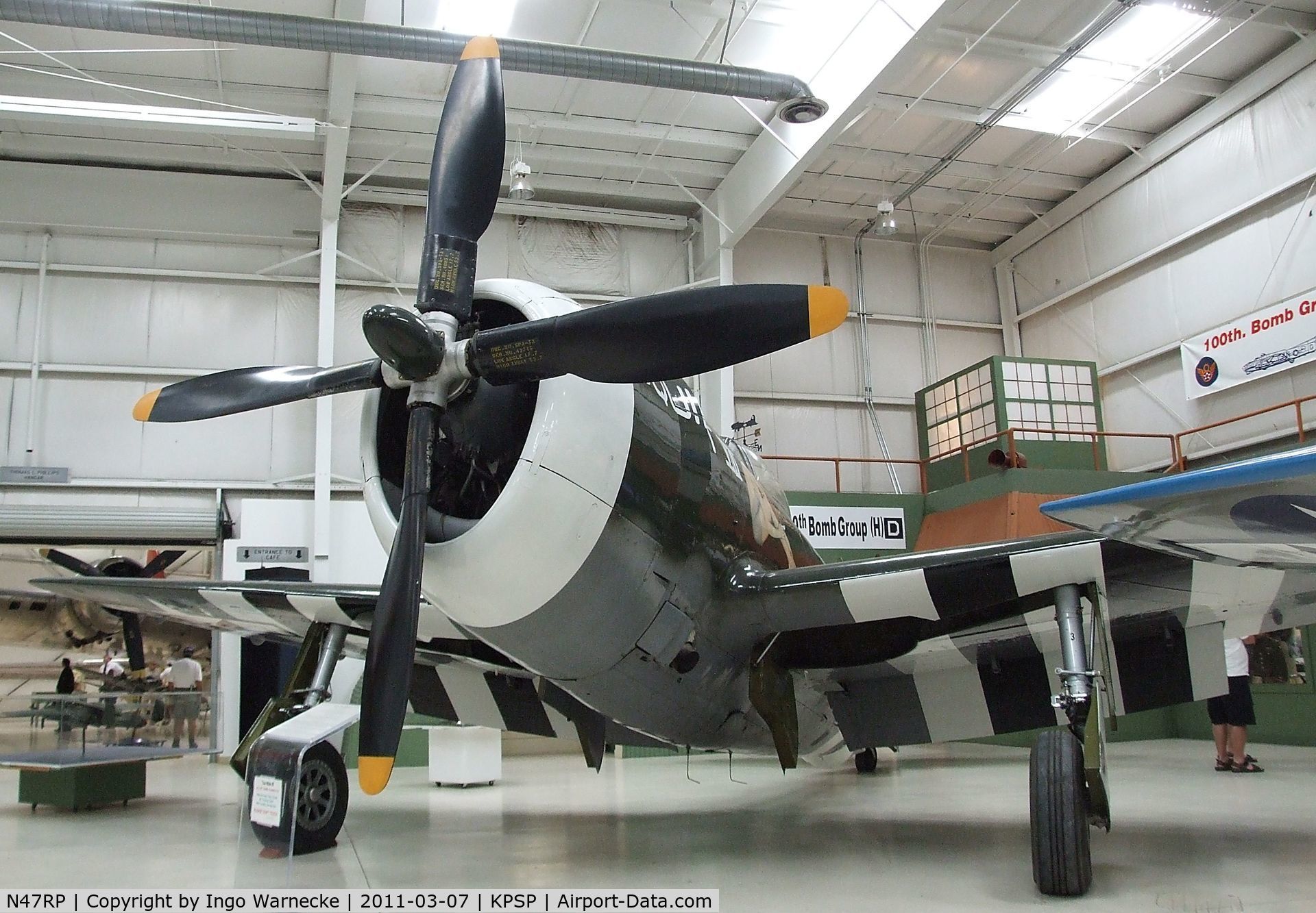 N47RP, 1945 Republic P-47D Thunderbolt C/N 399-55744, Republic P-47D Thunderbolt at the Palm Springs Air Museum, Palm Springs CA