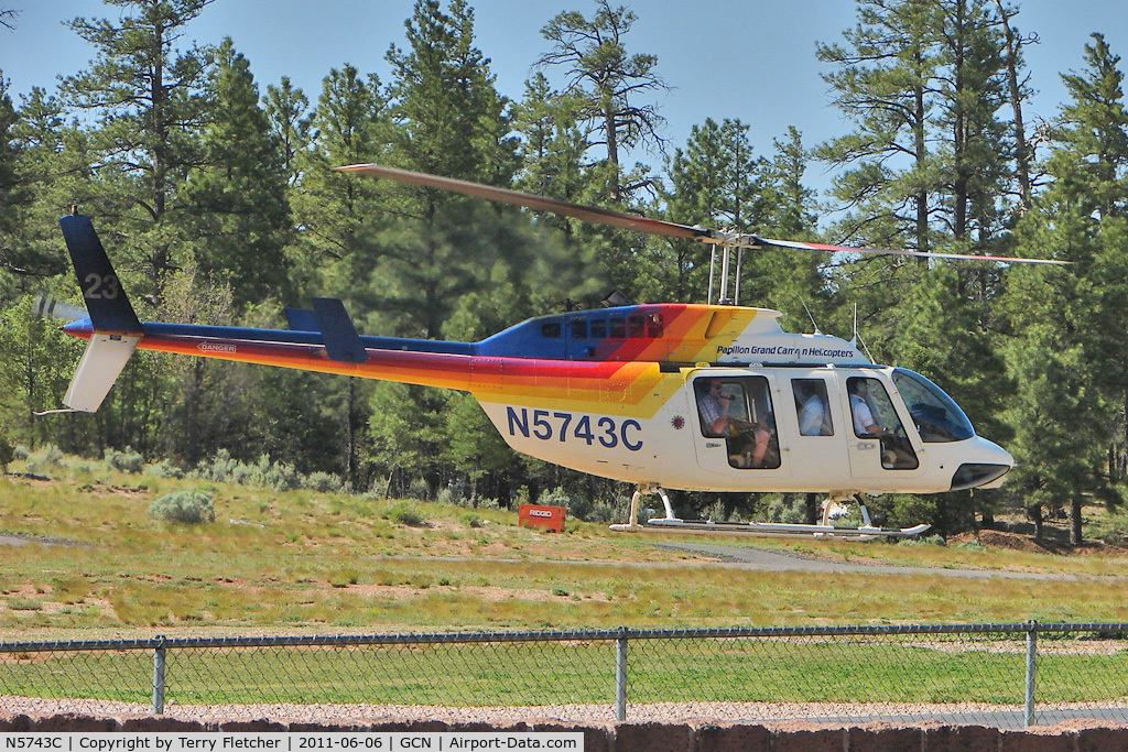N5743C, 1980 Bell 206L-1 LongRanger II C/N 45474, 1980 Bell Helicopter Textron 206L-1, c/n: 45474 at Grand Canyon
