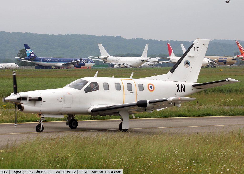 117, Socata TBM-700A C/N 117, Taxiing holding point rwy 02 for departure...