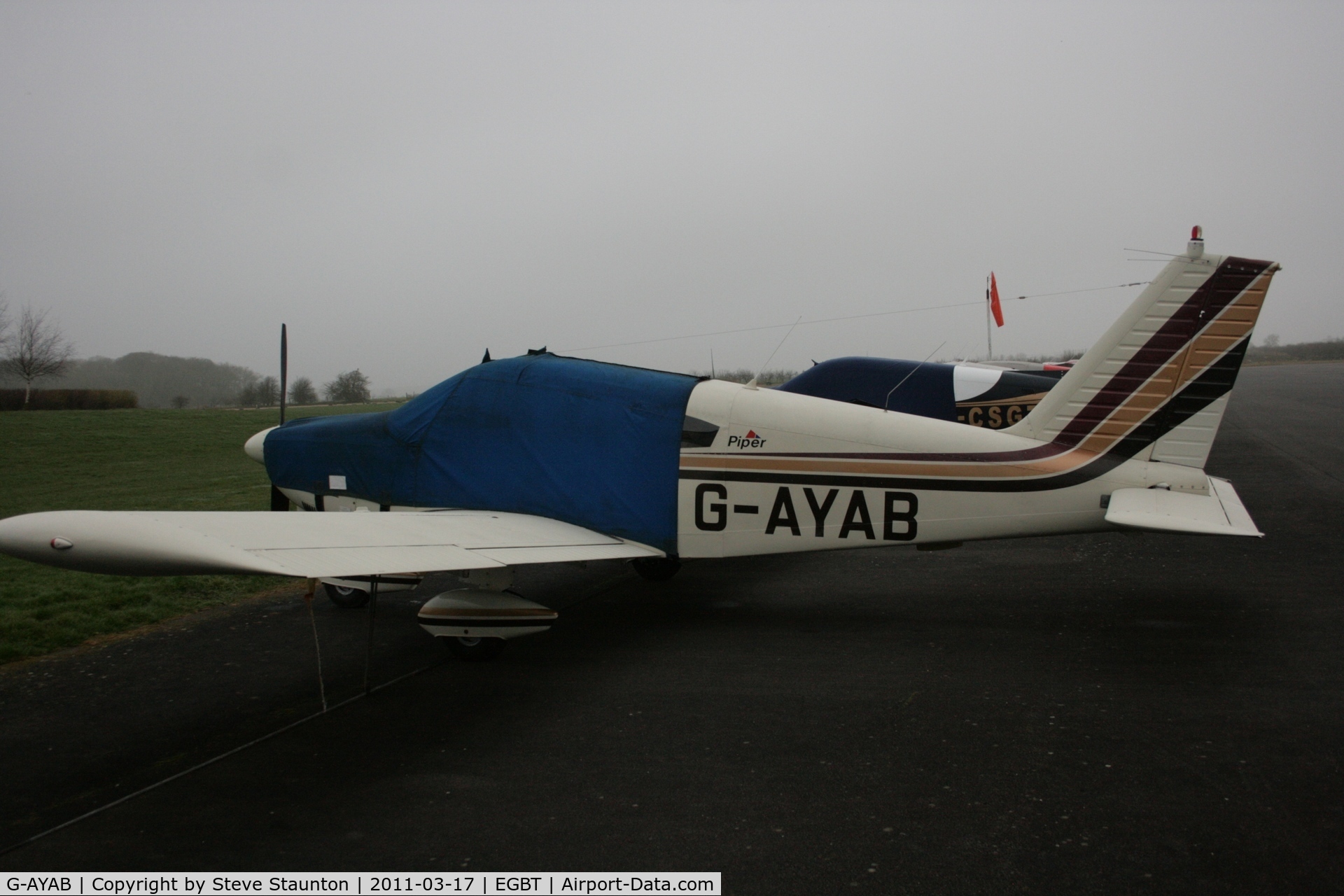G-AYAB, 1970 Piper PA-28-180 Cherokee C/N 28-5804, Taken at Turweston Airfield March 2010