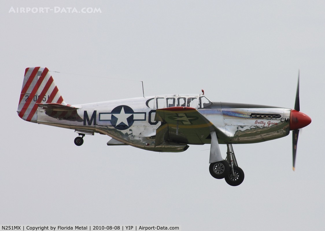 N251MX, 1943 North American P-51C-10 Mustang C/N 103-22730, Betty's Dream