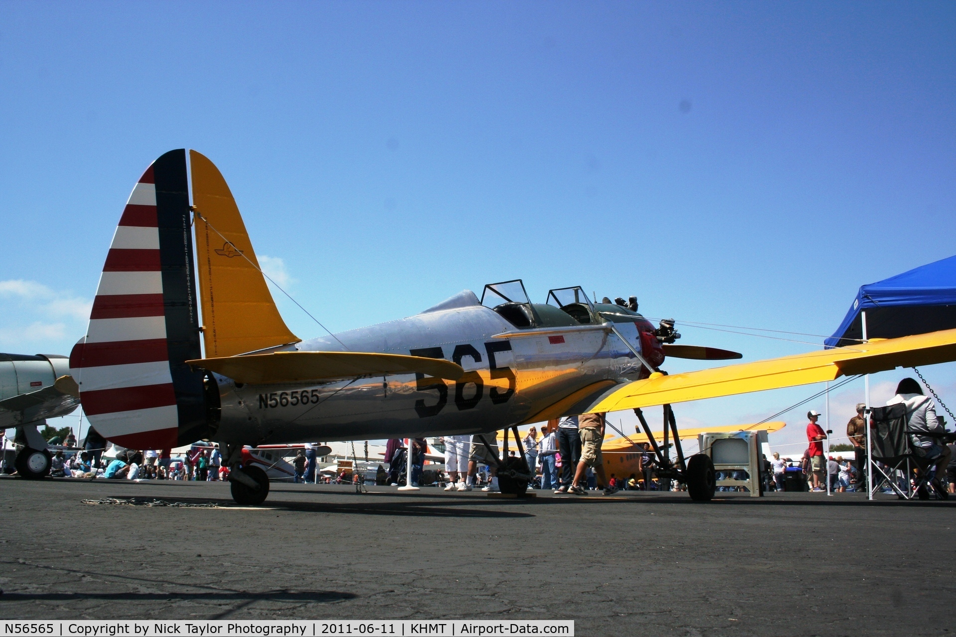N56565, 1941 Ryan Aeronautical ST3KR C/N 1431, On display at the Hemet Airshow