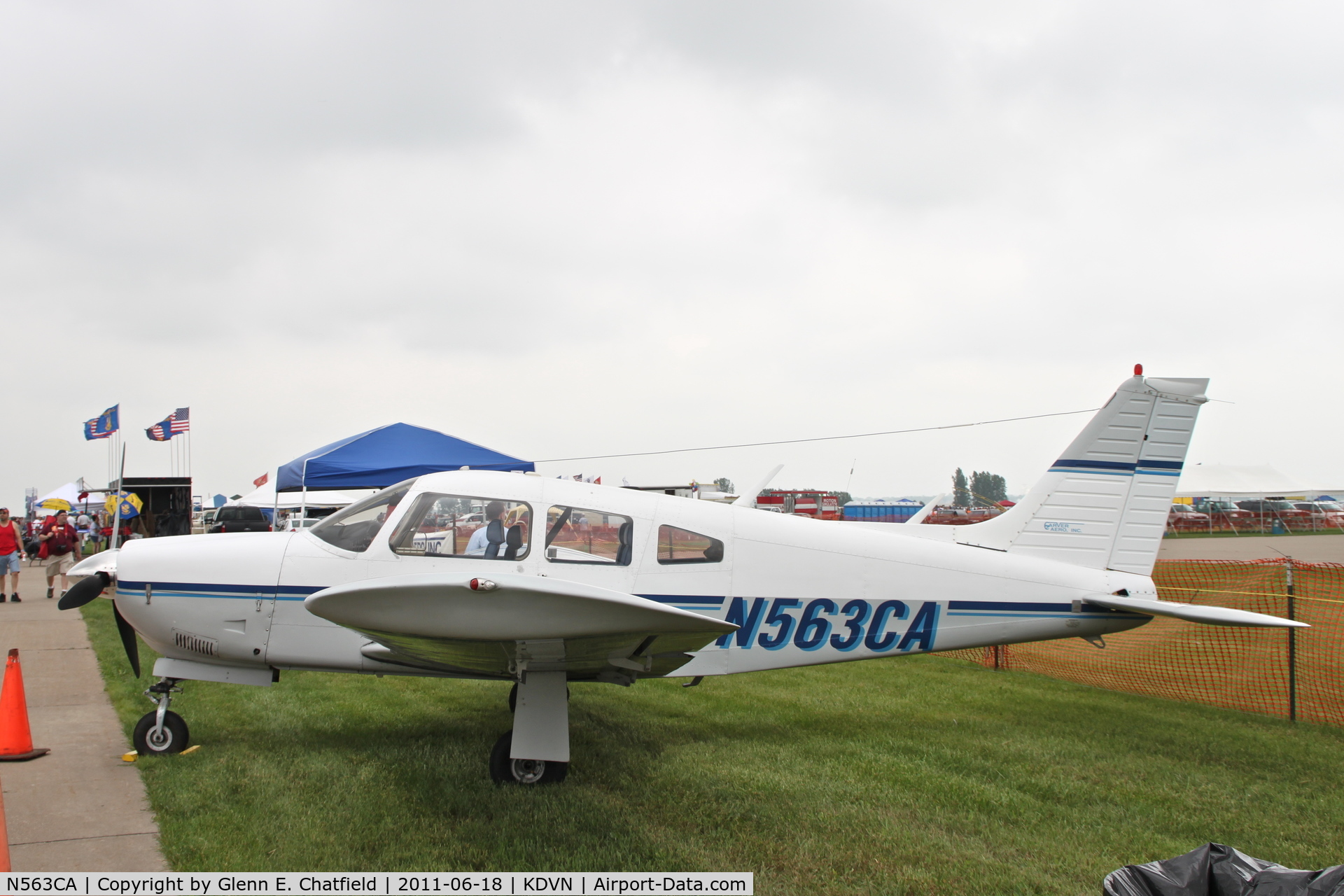 N563CA, 1975 Piper PA-28R-200 C/N 28R-7535275, At the Quad Cities Air Show