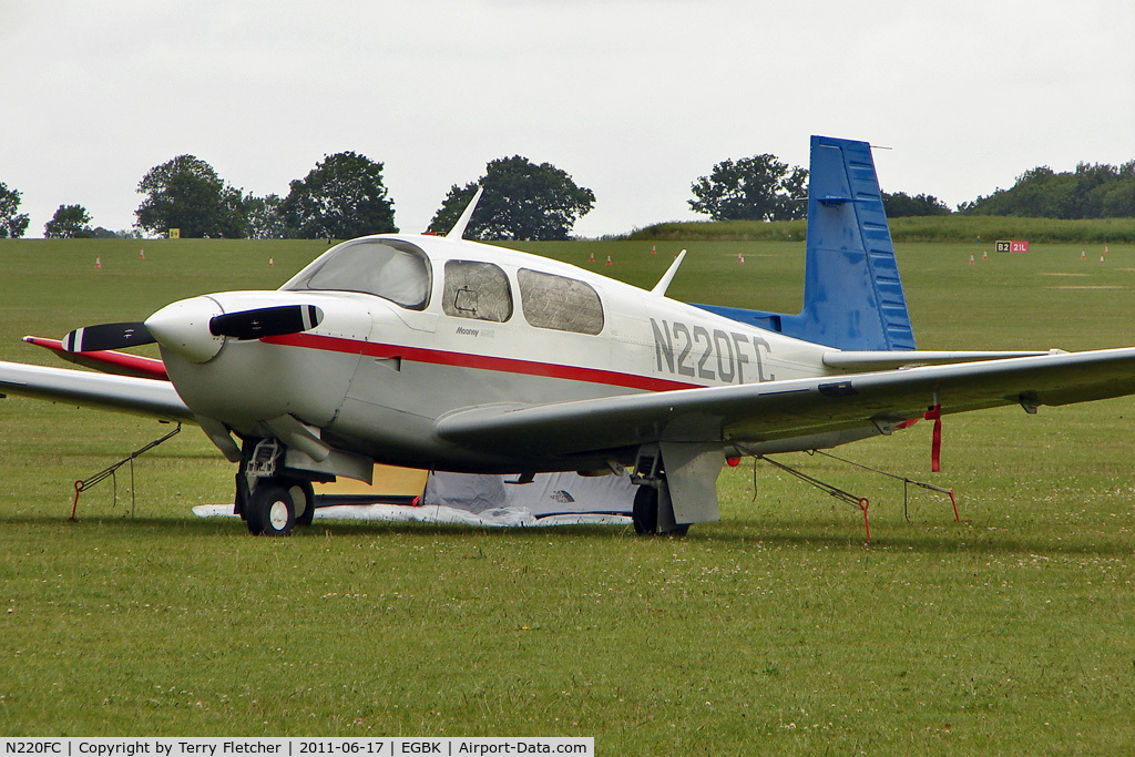 N220FC, 1993 Mooney M20J 201 C/N 24-3282, 1993 Mooney M20J, c/n: 24-3282 visitor to AeroExpo 2011 at Sywell
