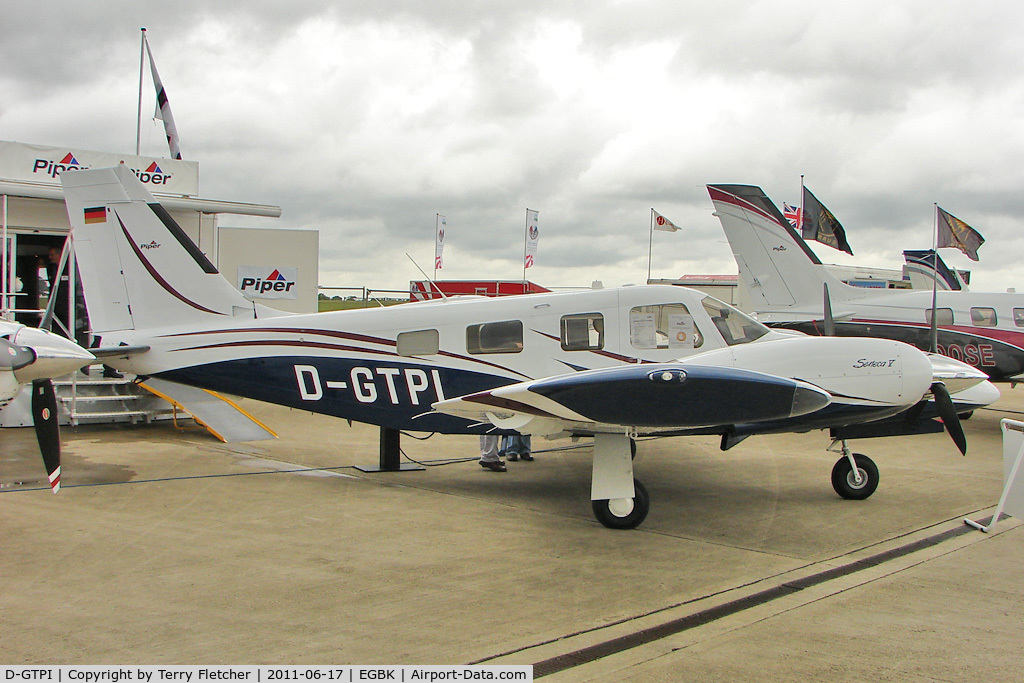 D-GTPI, Piper PA-34-220T C/N 3449410, Piper PA-34-220T, c/n: 3449410 exhibited at 2011 AeroExpo at Sywell
