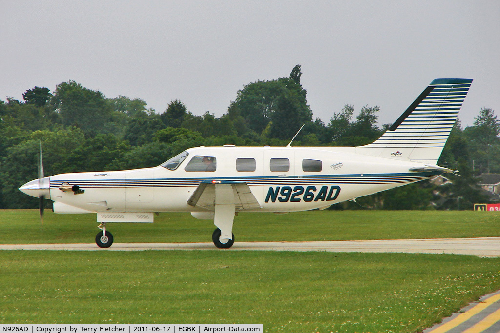 N926AD, 1998 Piper PA-46-350P Malibu Mirage C/N 4636152, 1998 Piper PA 46-350P, c/n: 4636152 at Sywell