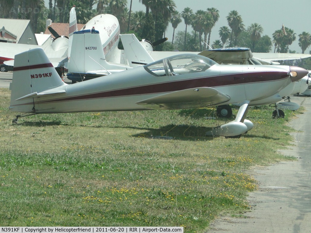 N391KF, 1999 Vans RV-6 C/N 20391, Parked on the grass north of the runway
