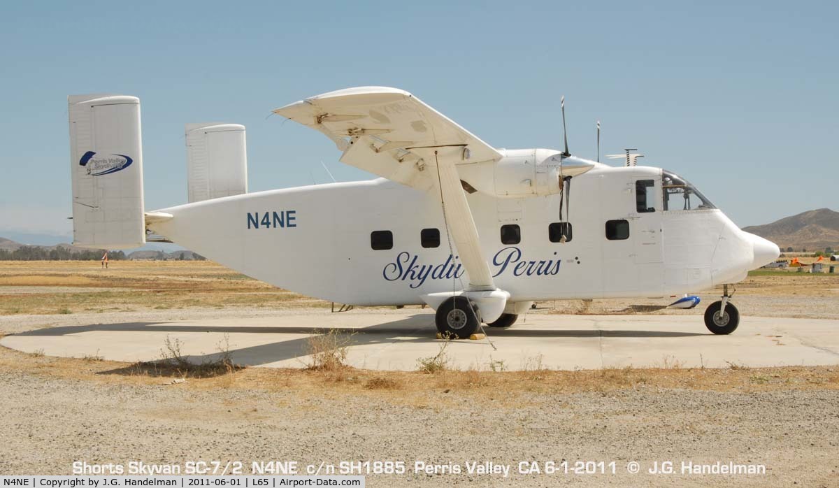 N4NE, 1970 Short SC7 Series 2 C/N SH1885, at Perris Valley CA
