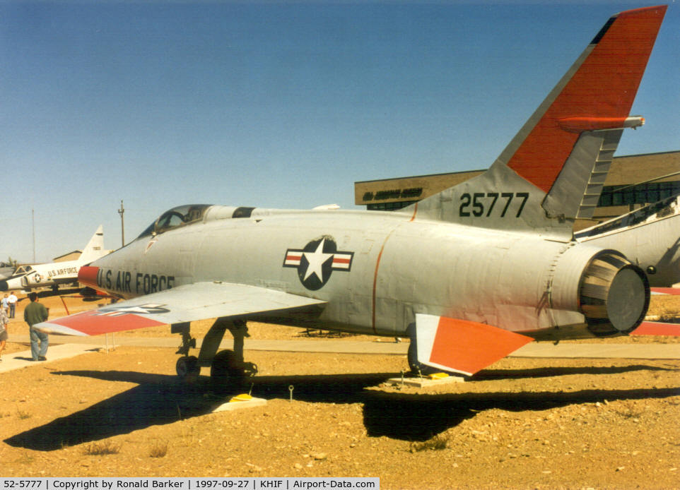 52-5777, 1952 North American F-100A Super Sabre C/N 192-22, Hill Aerospace Museum