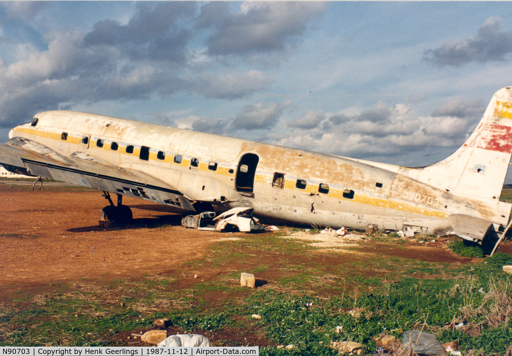 N90703, 1947 Douglas DC-6 C/N 42856, HAL Far Airport (ex) at Malta