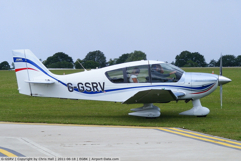 G-GSRV, 1999 Robin DR-500 President C/N 0009, at AeroExpo 2011