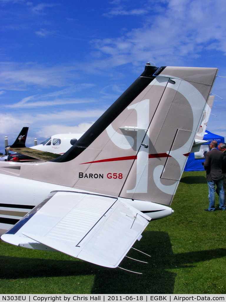 N303EU, Hawker Beechcraft Corp G58 Baron C/N TH-2303, at AeroExpo 2011