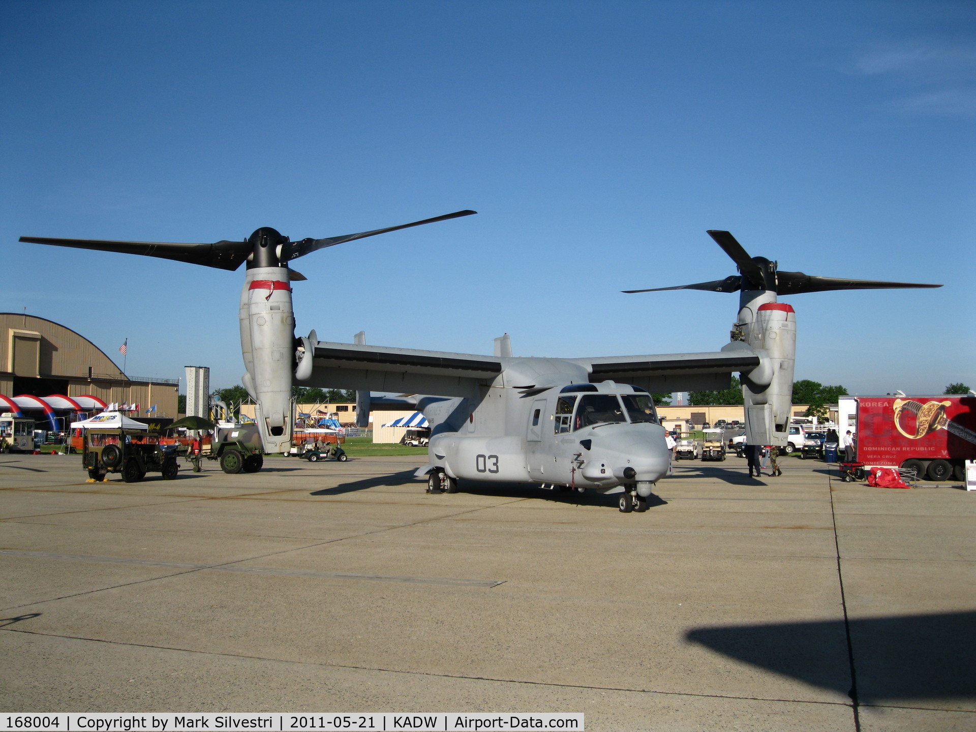 168004, Bell-Boeing MV-22B Osprey C/N D0134, 2011 Joint Base Andrews Airshow