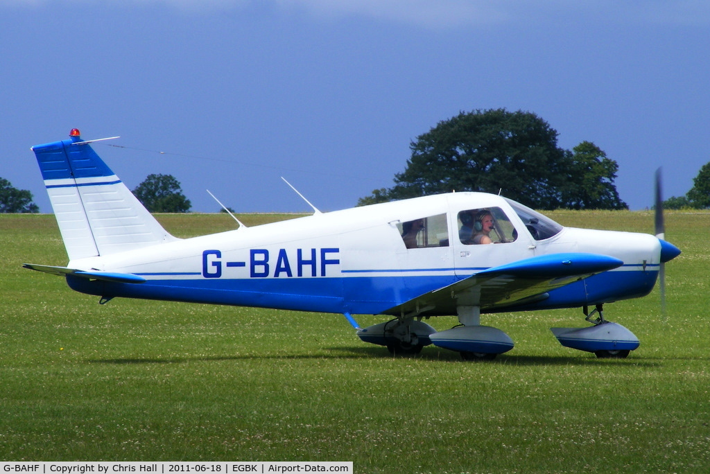 G-BAHF, 1971 Piper PA-28-140 Cherokee C/N 28-7125215, at AeroExpo 2011