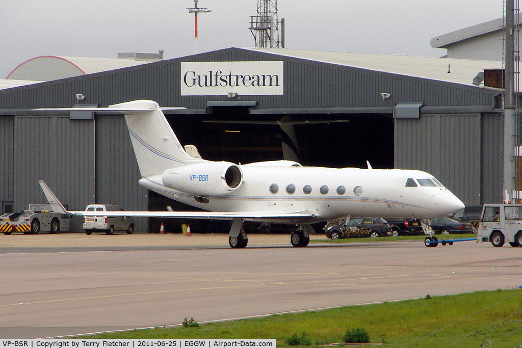 VP-BSR, 2009 Gulfstream Aerospace GIV-X (G450) C/N 4161, Gulfstream Aerospace GIV-X (G450) at Luton
