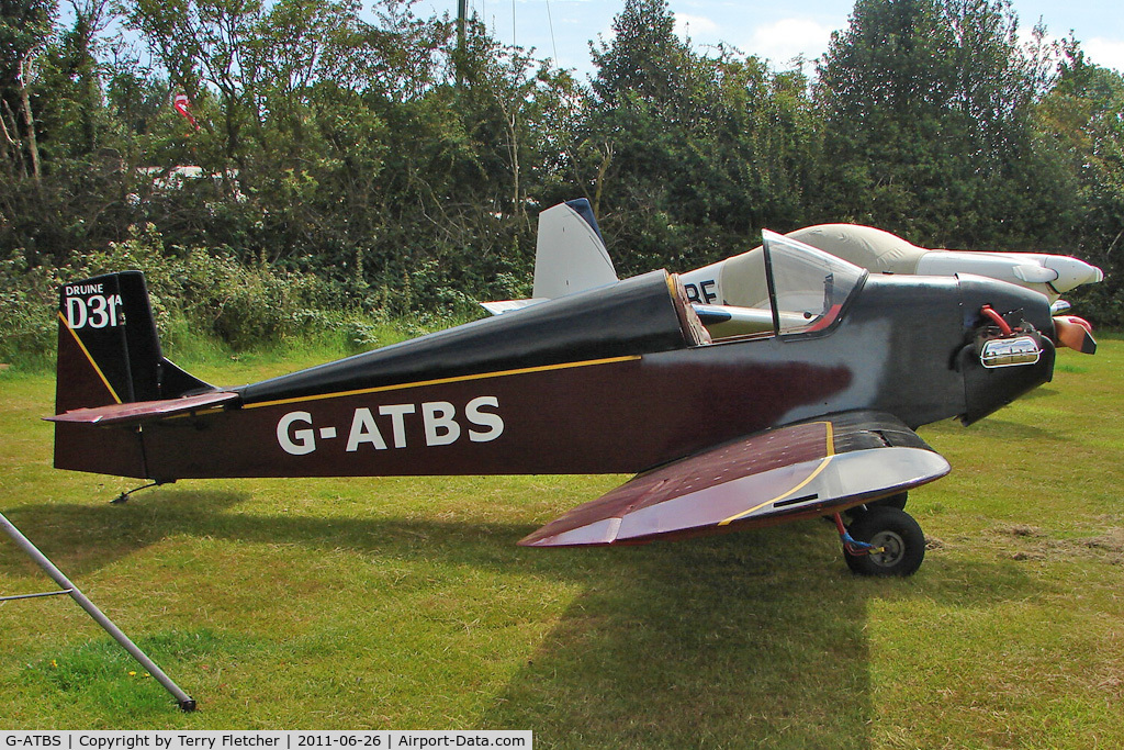 G-ATBS, 1966 Druine D.31 Turbulent C/N PFA 1620, D31 Turbulent at Baxterley