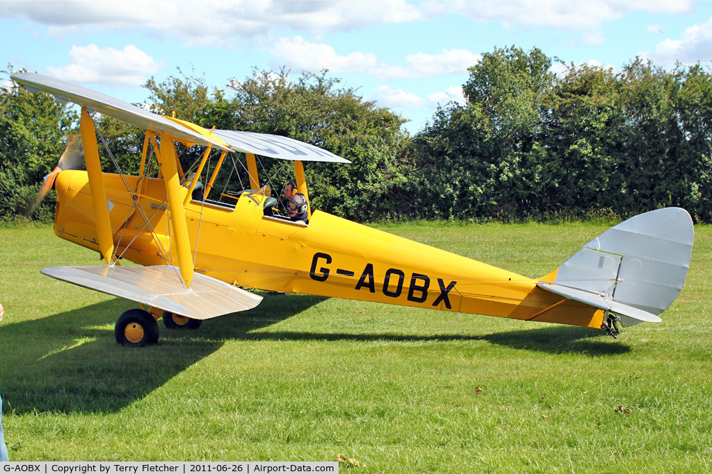 G-AOBX, 1940 De Havilland DH-82A Tiger Moth II C/N 83653, 1940 Morris Motors Ltd DH82A TIGER MOTH, c/n: 83653 at Baxterley