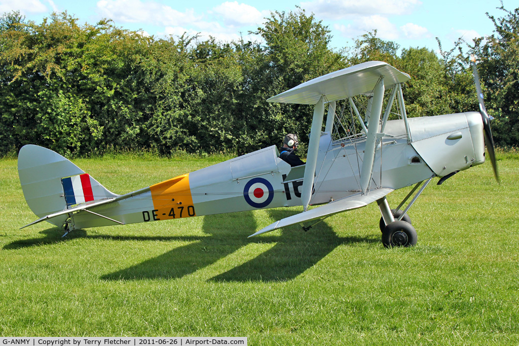 G-ANMY, 1942 De Havilland DH-82A Tiger Moth II C/N 85466, 1942 Morris Motors Ltd DH82A TIGER MOTH, c/n: 85466 at Baxterley