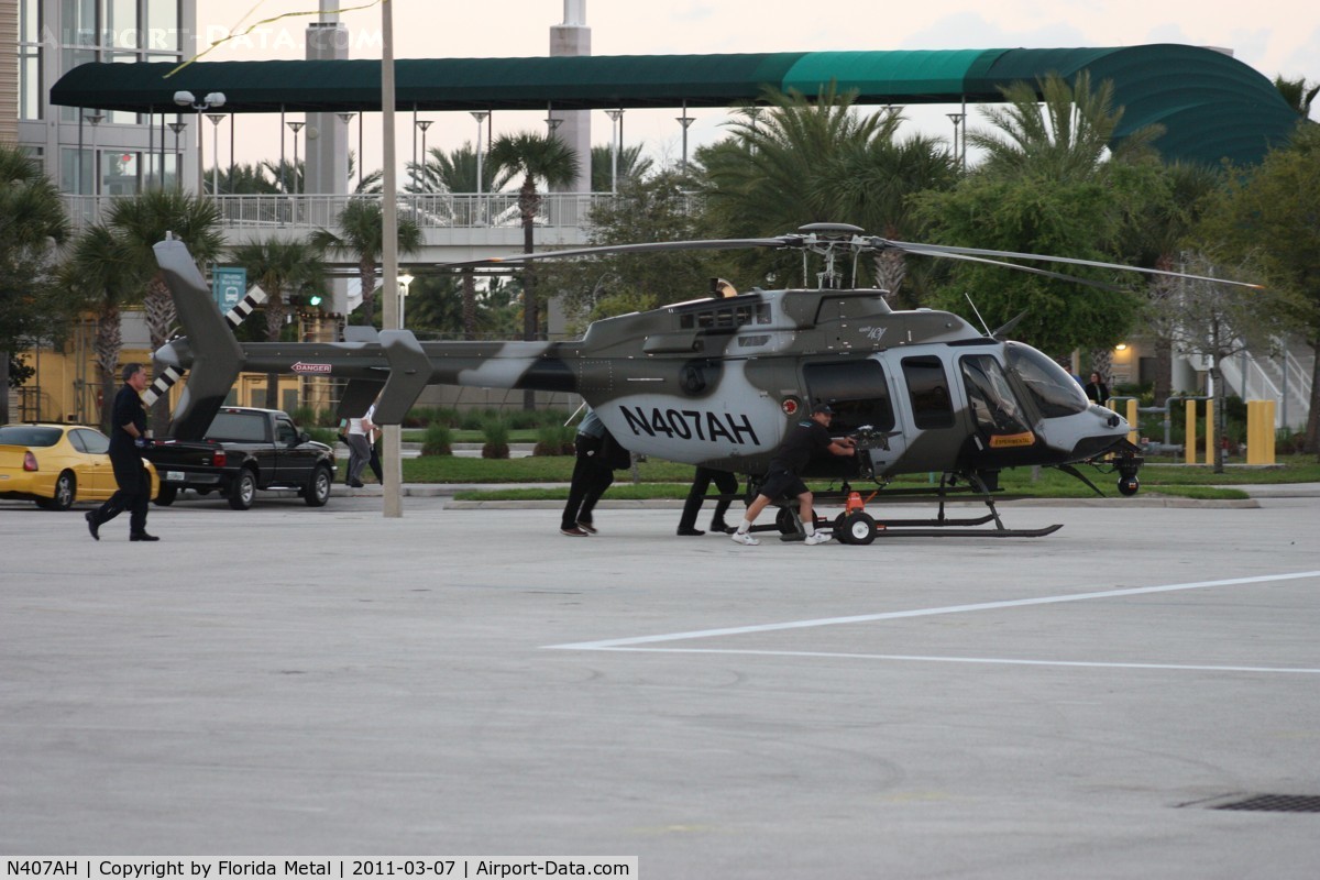 N407AH, 2010 Bell 407 C/N 53989, Bell 407 being marketed to the military at Heliexpo Orlando