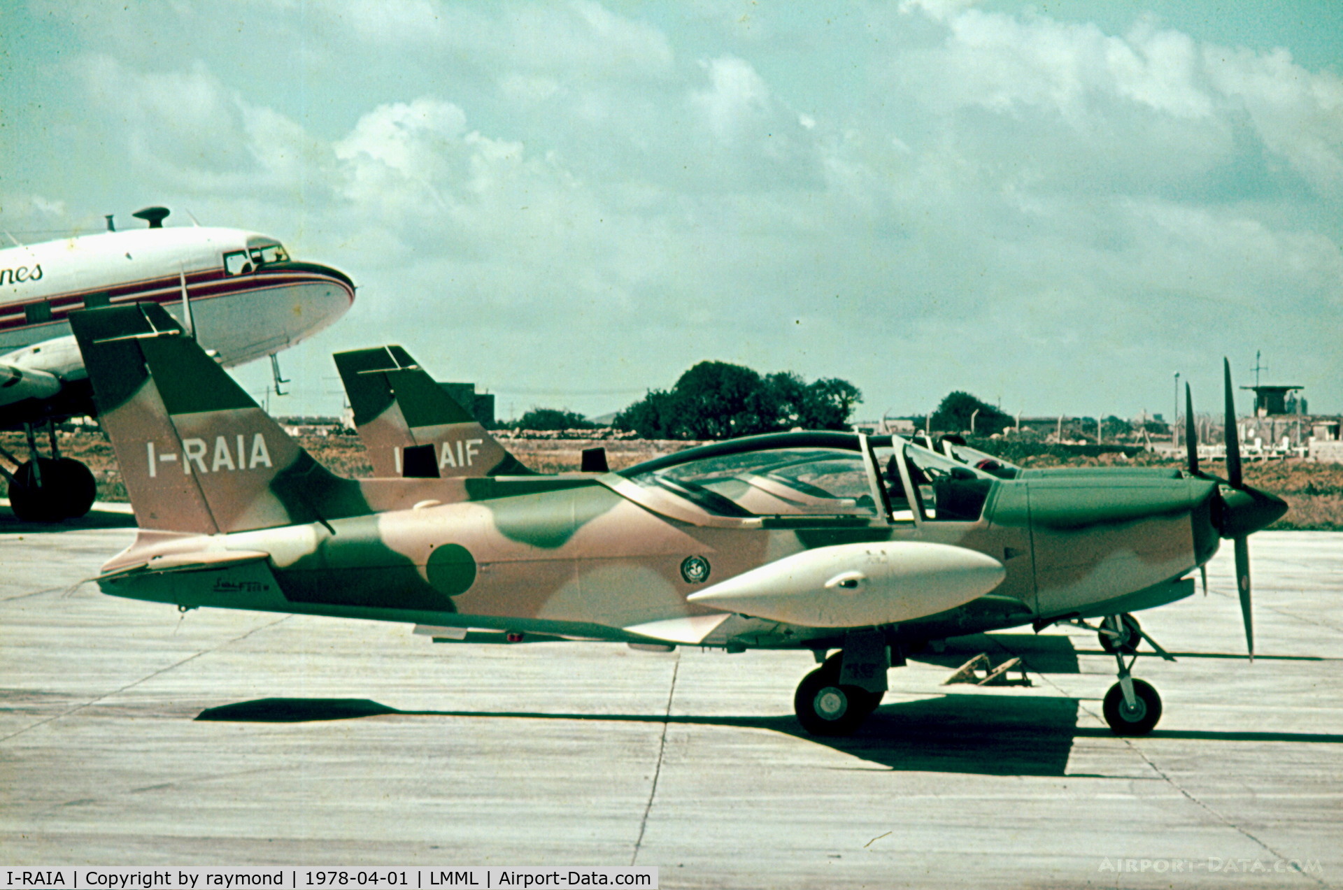 I-RAIA, Savoia-Marchetti SM260 C/N 716/48-001, SM260s I-RAIA and I-RAIF on delivery to the Libyan Air Force back in 1978 through Malta.