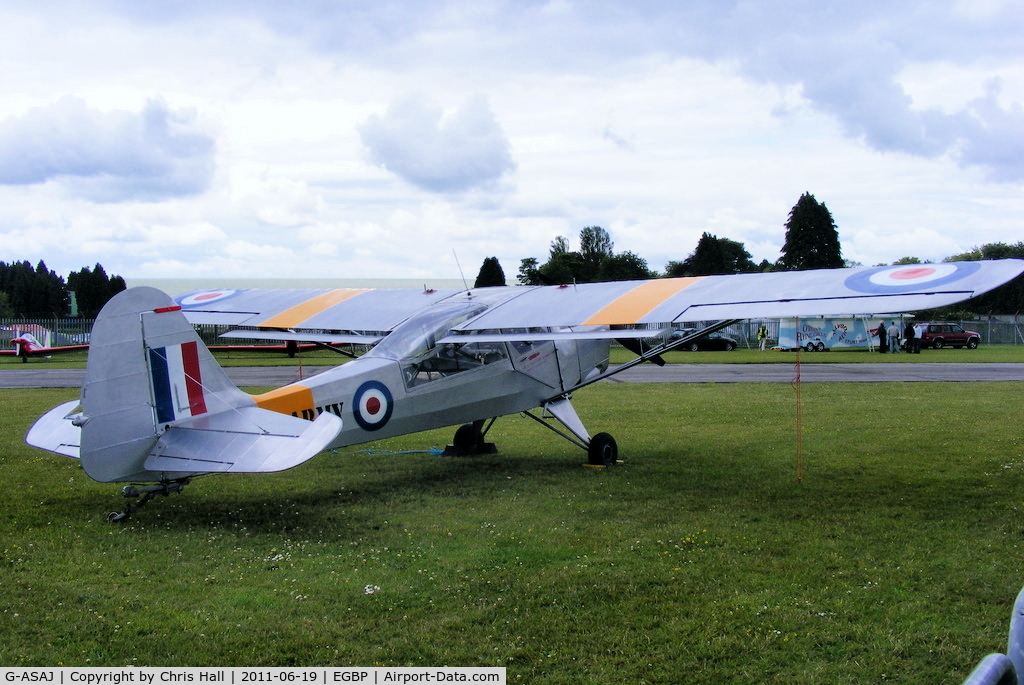 G-ASAJ, 1962 Beagle A-61 Terrier 2 C/N B.605, on static display at the Cotswold Airshow